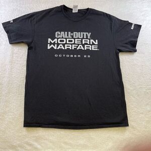 Large Black GameStop Modern Warfare Call of Duty T Shirt October 25 Promo
